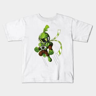 Coconut Superhero Cartoon in Action Kids T-Shirt